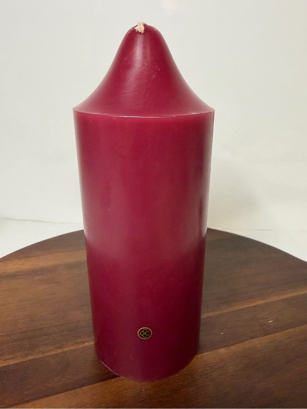 VTG Colonial Candle of Cape Cod Large Burgundy Pillar Candle 3241